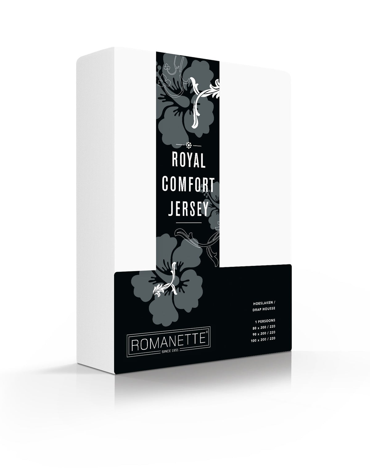 HOESLAKENS Royal Comfort Jersey - 8 kleurvarianten Hoeslaken ROMANETTE 80/90/100 x 200/210/220 wit 