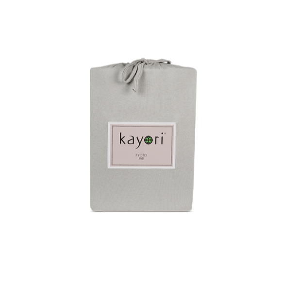 HOESLAKEN - Shizu Double Jersey hoeslaken KAYORI 90/100 x 200/220 cm zand 