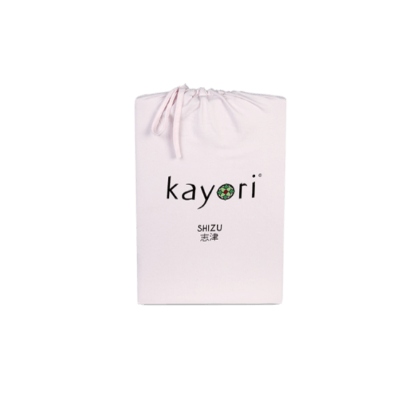 HOESLAKEN - Shizu Stretch Jersey hoeslaken KAYORI 90/100 x 200/220 cm roze 