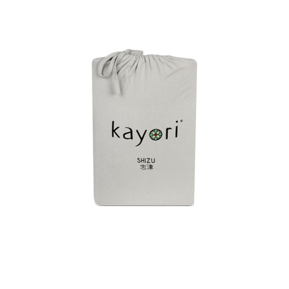 HOESLAKEN - Shizu Stretch Jersey hoeslaken KAYORI 90/100 x 200/220 cm zand 
