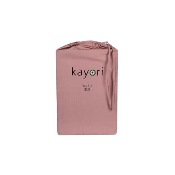 TOPPER Hoeslaken - Shizu Katoen Percal (12cm) Antra topper hoeslaken KAYORI 90/100 x 200/220 cm Oud roze 