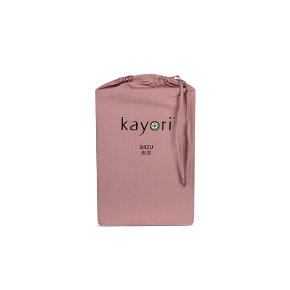 HOESLAKEN - Shizu Katoen Percal (220TC) hoeslaken KAYORI 90/100 x 200/220 cm roze 