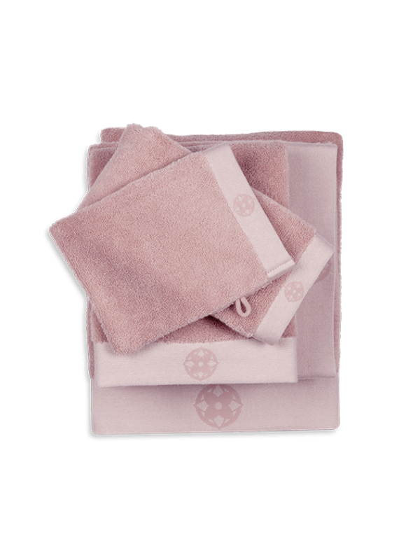 BADDOEK (2x) - Roze Handdoeken KAYORI set 2 stuks (60x110cm) roze 