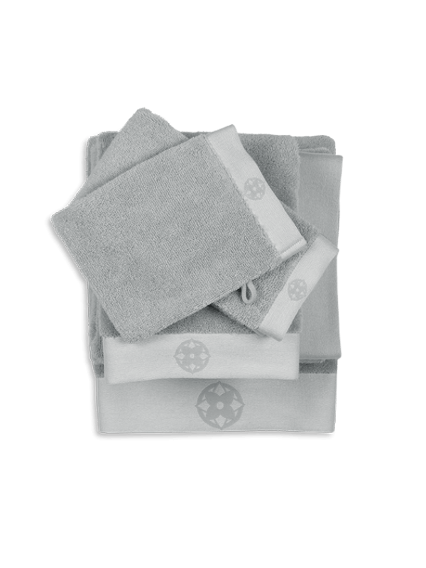 BADDOEK (2x) - Zilvergrijs Handdoeken KAYORI set 2 stuks (60x110cm) zilvergrijs 