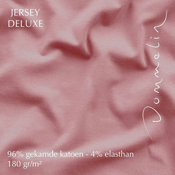 Hoeslaken Jersey Deluxe 30 cm Oudroze