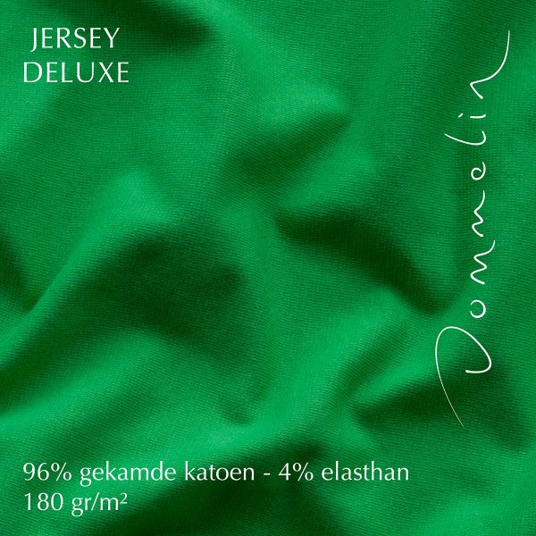 Hoeslaken Jersey Deluxe 30 cm Smaragd